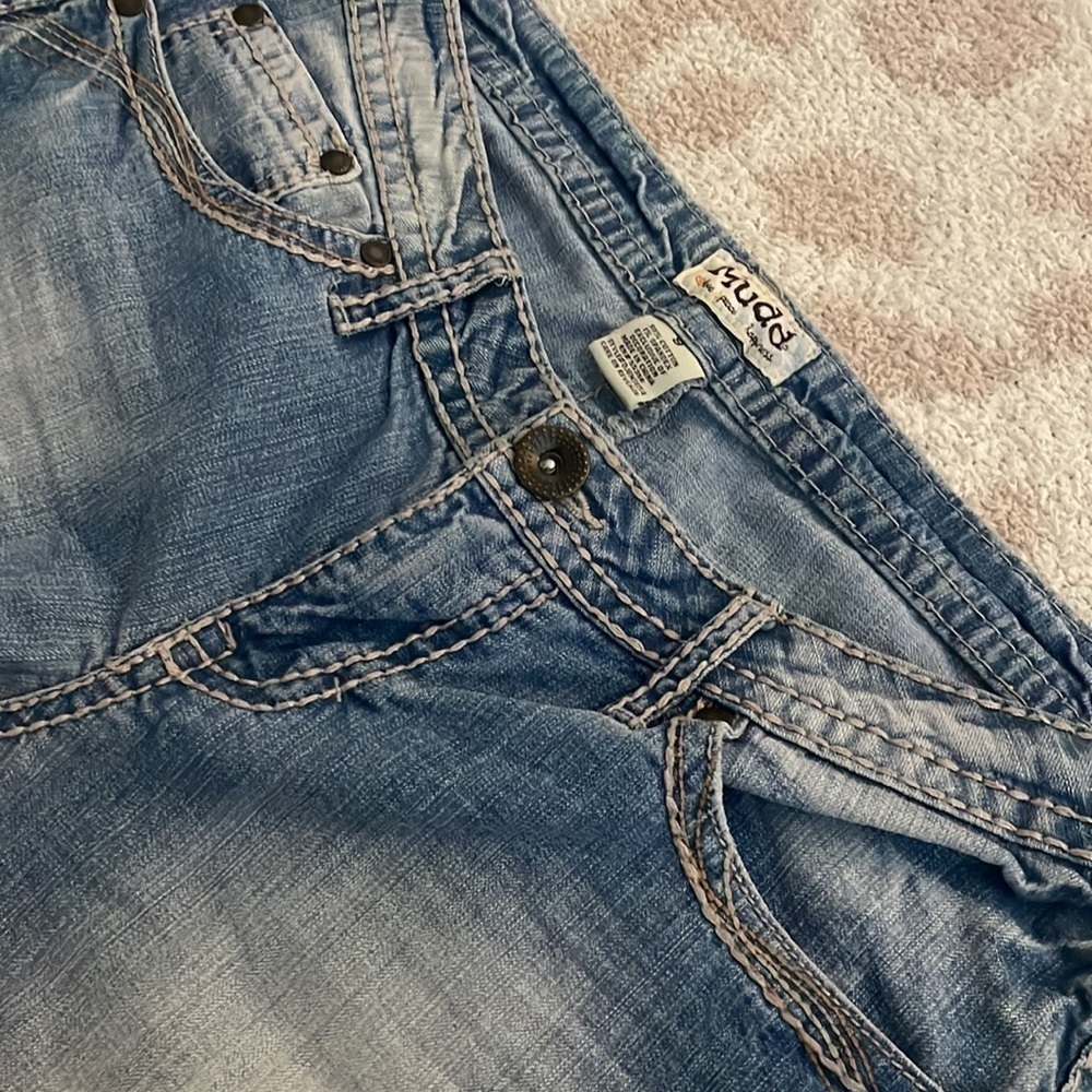 Vintage Patchwork Distressed Jeans - image 4